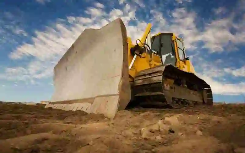 Bulldozer til flytning af store jordmængder